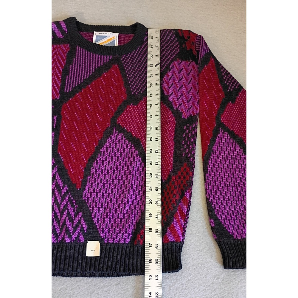 Vtg Womens Havenshire Patterned Acrylic Knit Sweater Made In USA Size 12? 90s - Picture 5 of 10